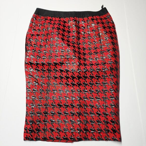 Dolce & Gabbana Houndstooth Pencil Skirt SIZE US 10 EU 42 NWOT Office Designer - Picture 2 of 7